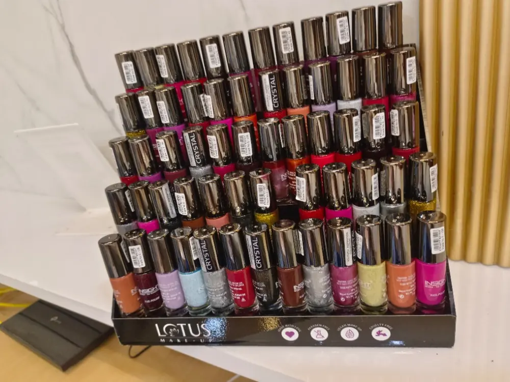 Lotus Make-up and Insight nail polish display